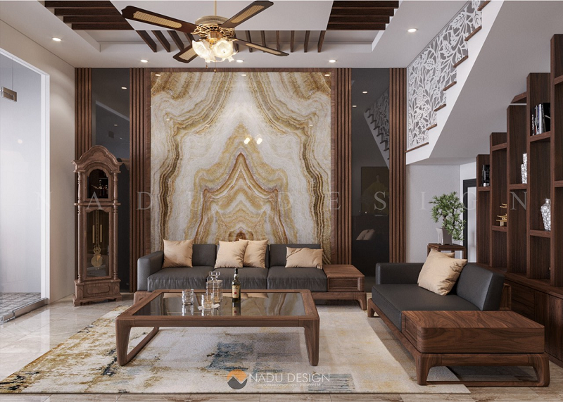 Trang trí nội thất gỗ óc chó được nhiều gia chủ yêu thích