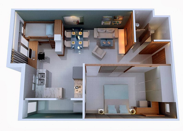Xu hướng thiết kế nội thất chung cư nhỏ 50m2 trở nên ấn tượng