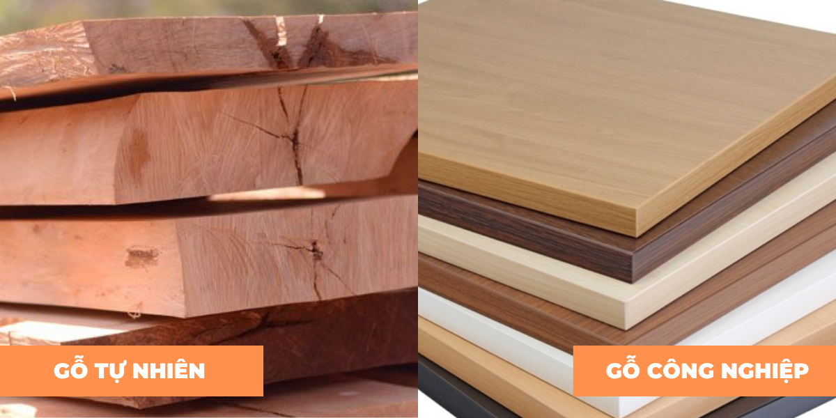 So s&aacute;nh gỗ tự nhi&ecirc;n v&agrave; gỗ c&ocirc;ng nghiệp sản xuất nội thất