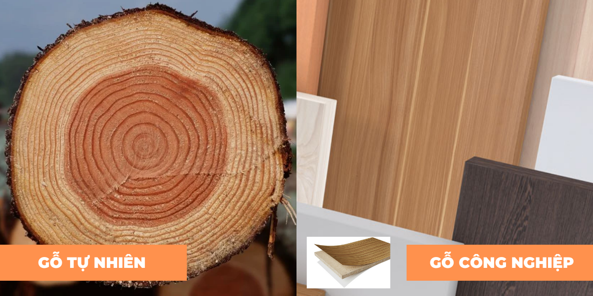 So s&aacute;nh gỗ tự nhi&ecirc;n v&agrave; gỗ c&ocirc;ng nghiệp sản xuất nội thất