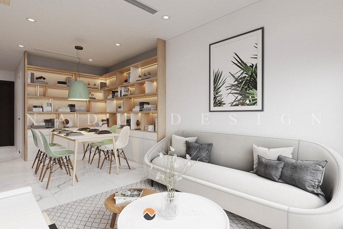 Mẫu ph&ograve;ng kh&aacute;ch đẹp c&oacute; cầu thang