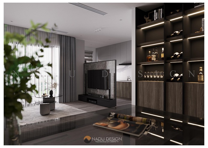 Chất liệu trong thiết kế nội thất nhà ống 4m