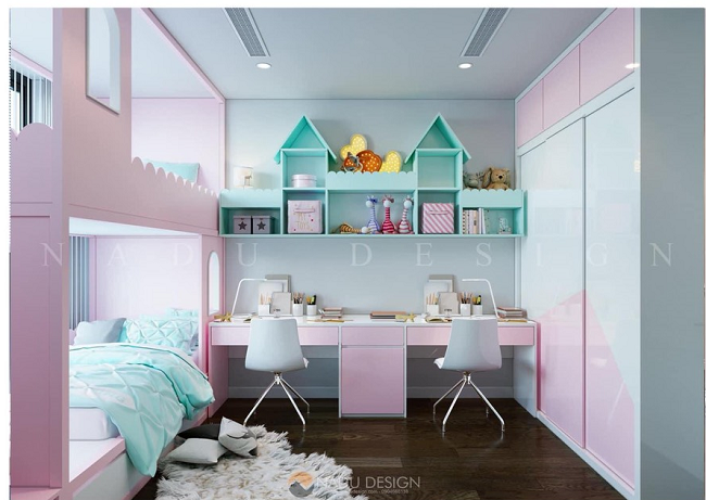 Mẫu giường tầng cho bé đẹp tại NaDu Design
