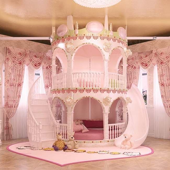 Mẫu giường tầng công chúa cho bé gái