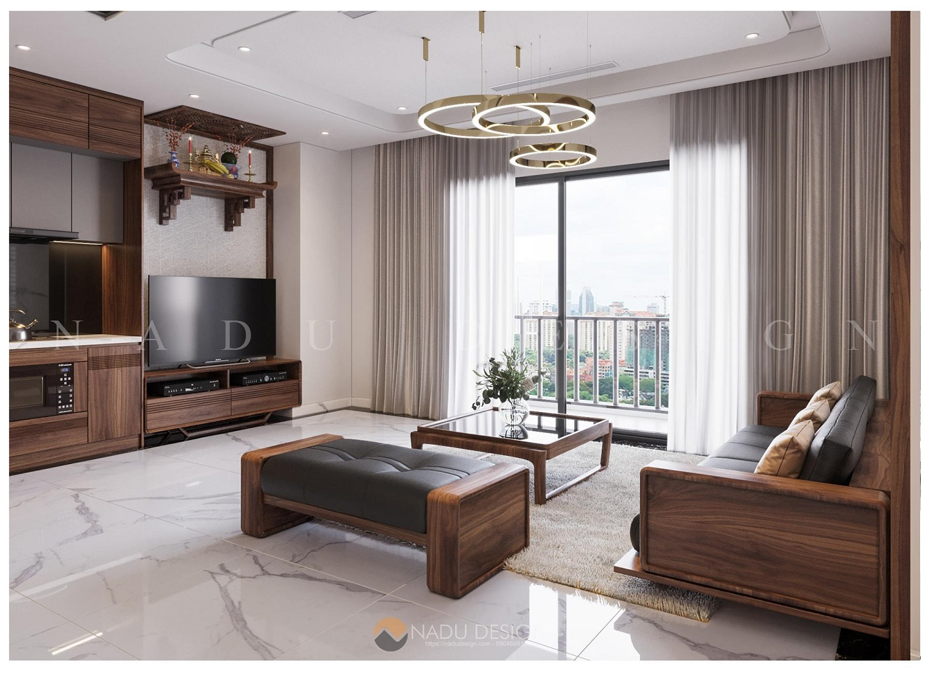 Thiết kế nội thất cho phòng khách nhà ống 4m