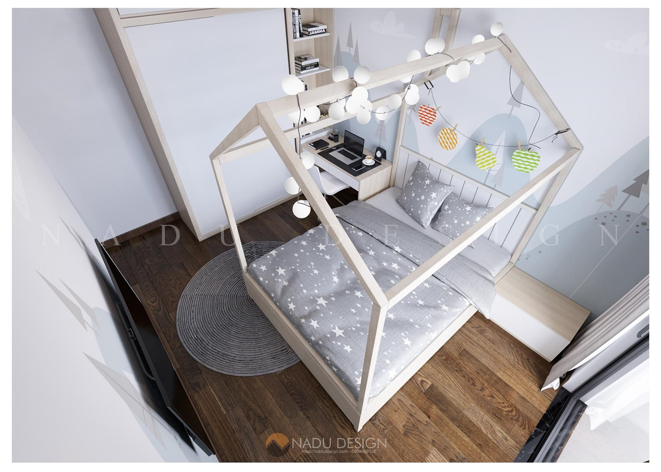 Thiết kế nội thất phòng ngủ trẻ em 