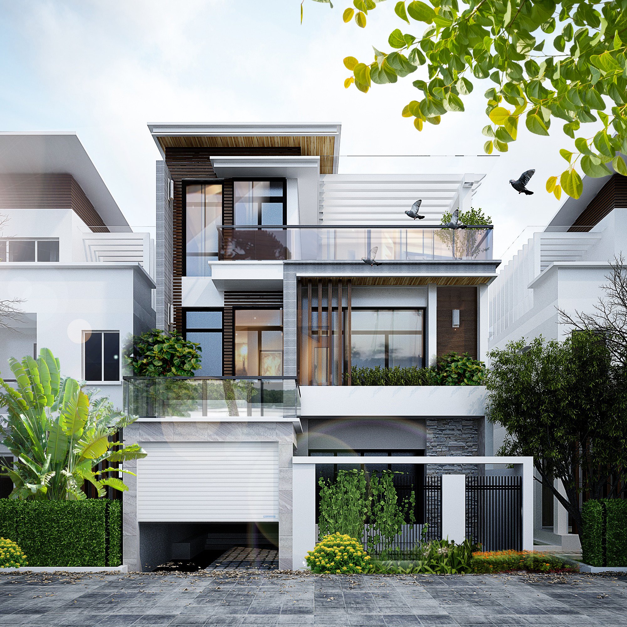 Thiết kế kiểu nhà vườn cấp 4 mái Thái đẹp xuất sắc tại Phú Thọ