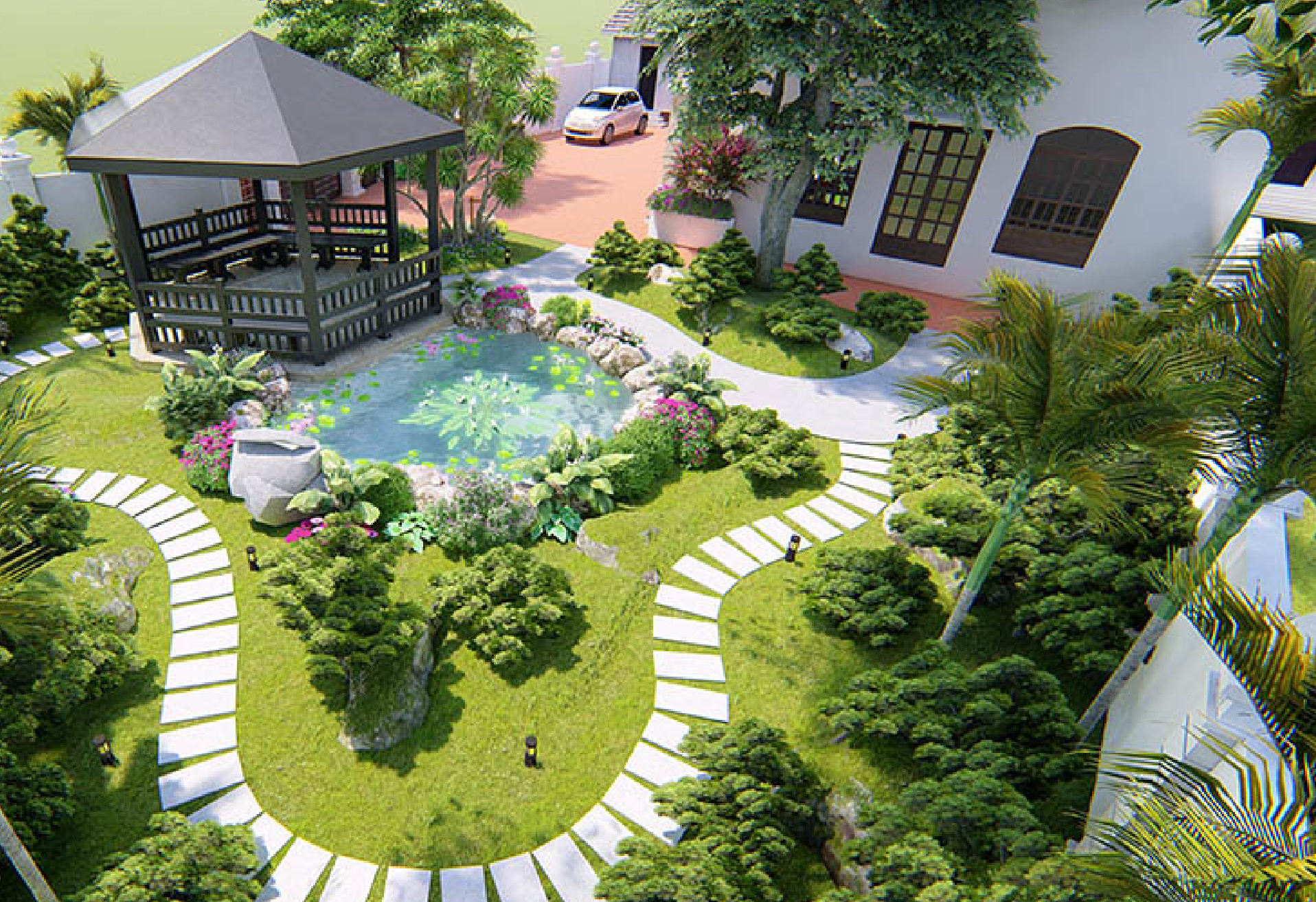 Thiết kế nội thất biệt thự nhà vườn đẹp, ấn tượng 2022