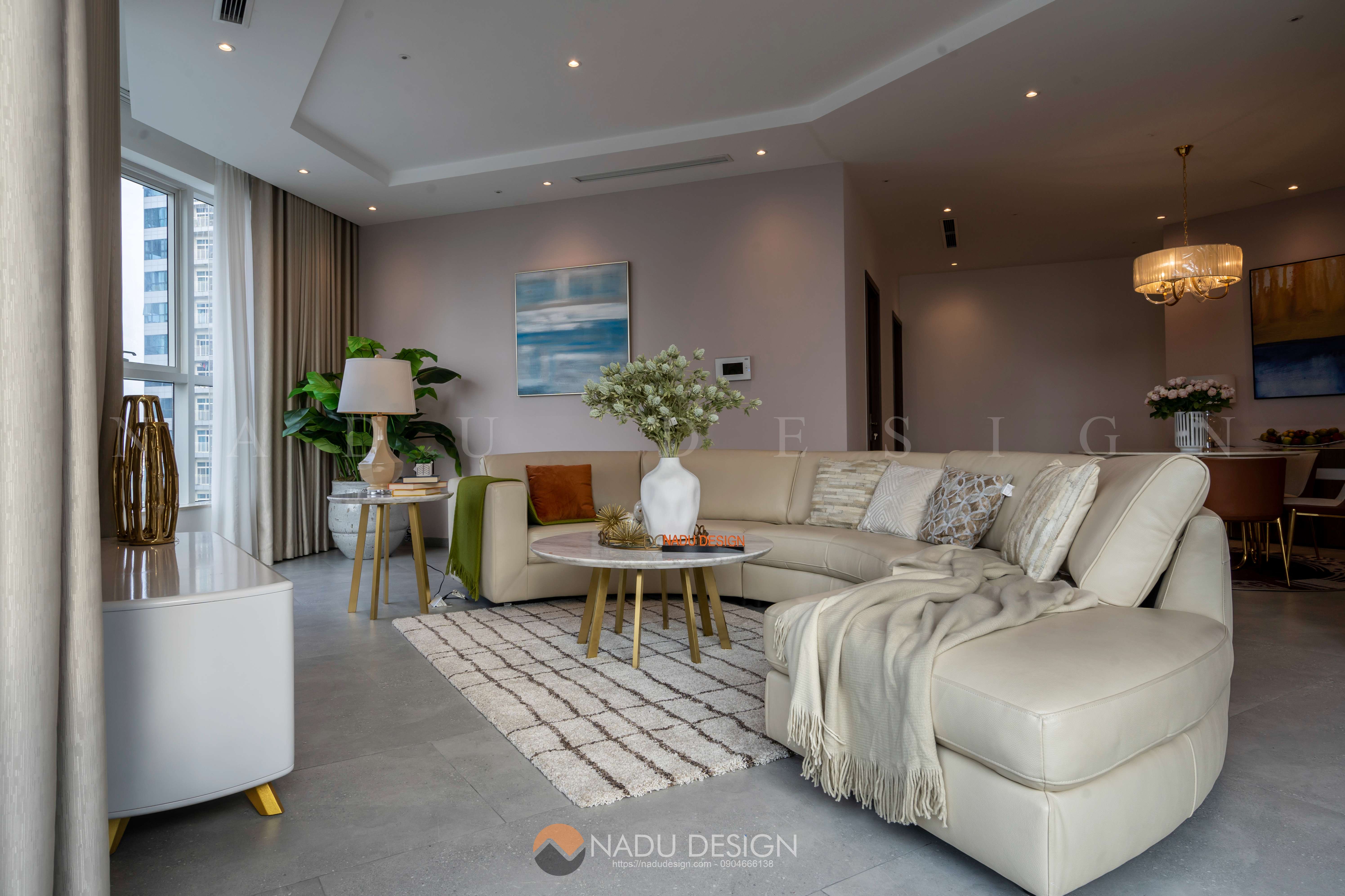 Thi công nội thất căn hộ cao cấp Keang Nam phong cách luxury