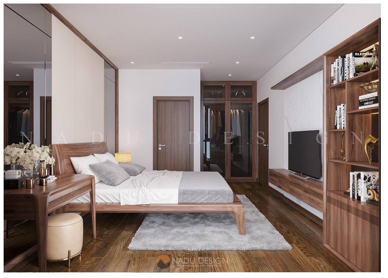 THIẾT KẾ NỘI THẤT GỖ ÓC CHÓ